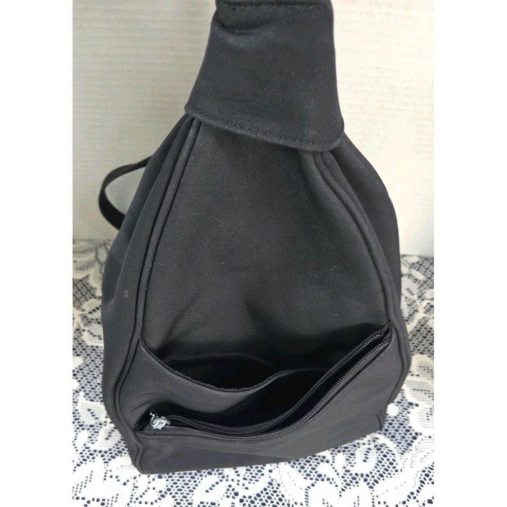 Preview Collection Backpack Purse Black Front & Side Compartment Zippered Strap - Picture 5 of 9